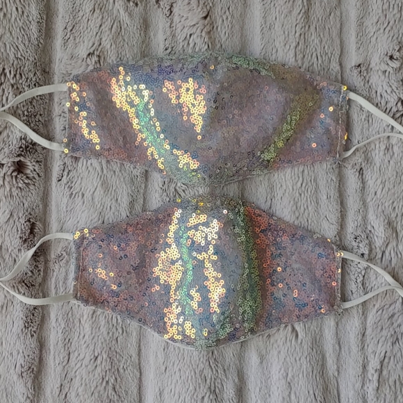 LAST ONE 2-pack Besties Unicorn sparkle face masks - Picture 2 of 7